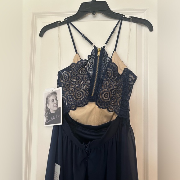 NWT Love, Nickie Lew - Lace High/Low Chiffon Dress - Picture 4 of 8